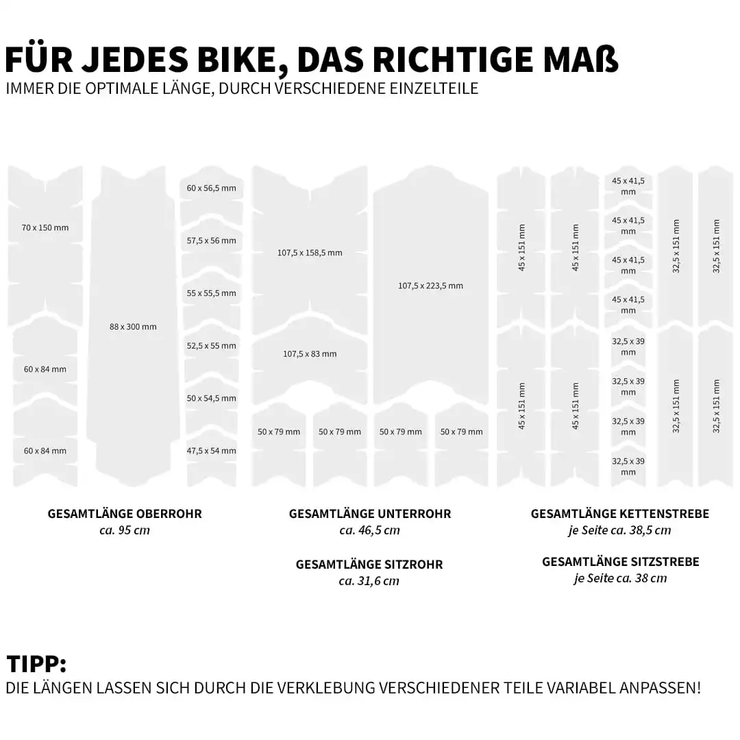 Rahmenschutzfolie XXL matt E-Frame clear - unleazhed