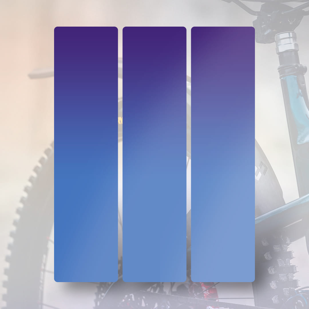 MR02 Hinterrad Mudguard Sticker flipflop lila-blau - Unleazhed