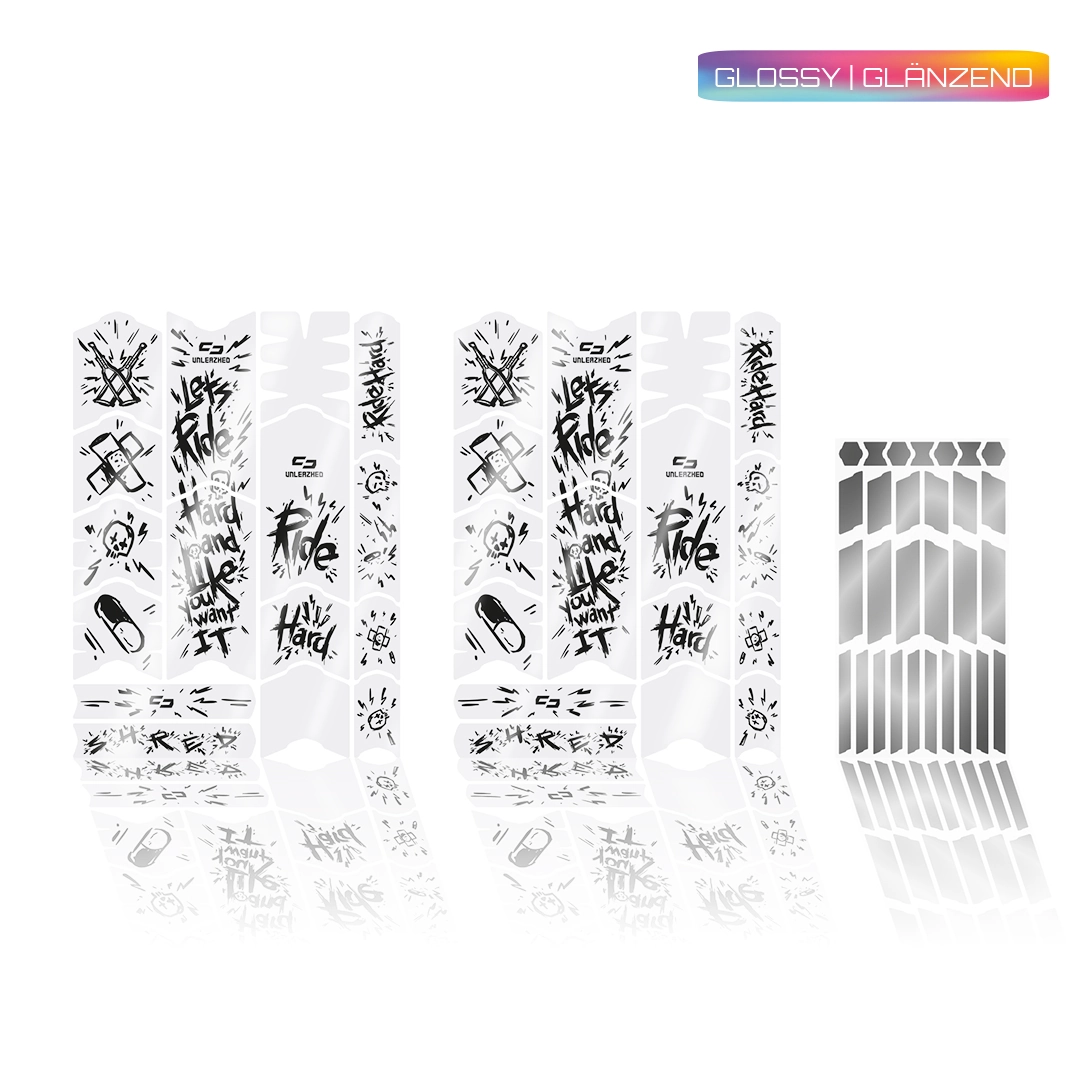 Kids frame protection foil Ride It black - unleazhed glossy