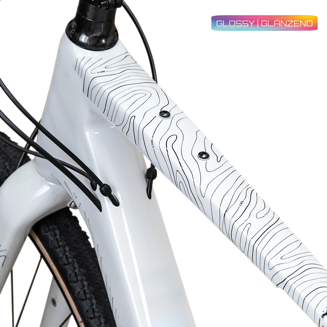 frame protection film Gravel Bike BPG01 Topolines black glossy - unleazhed