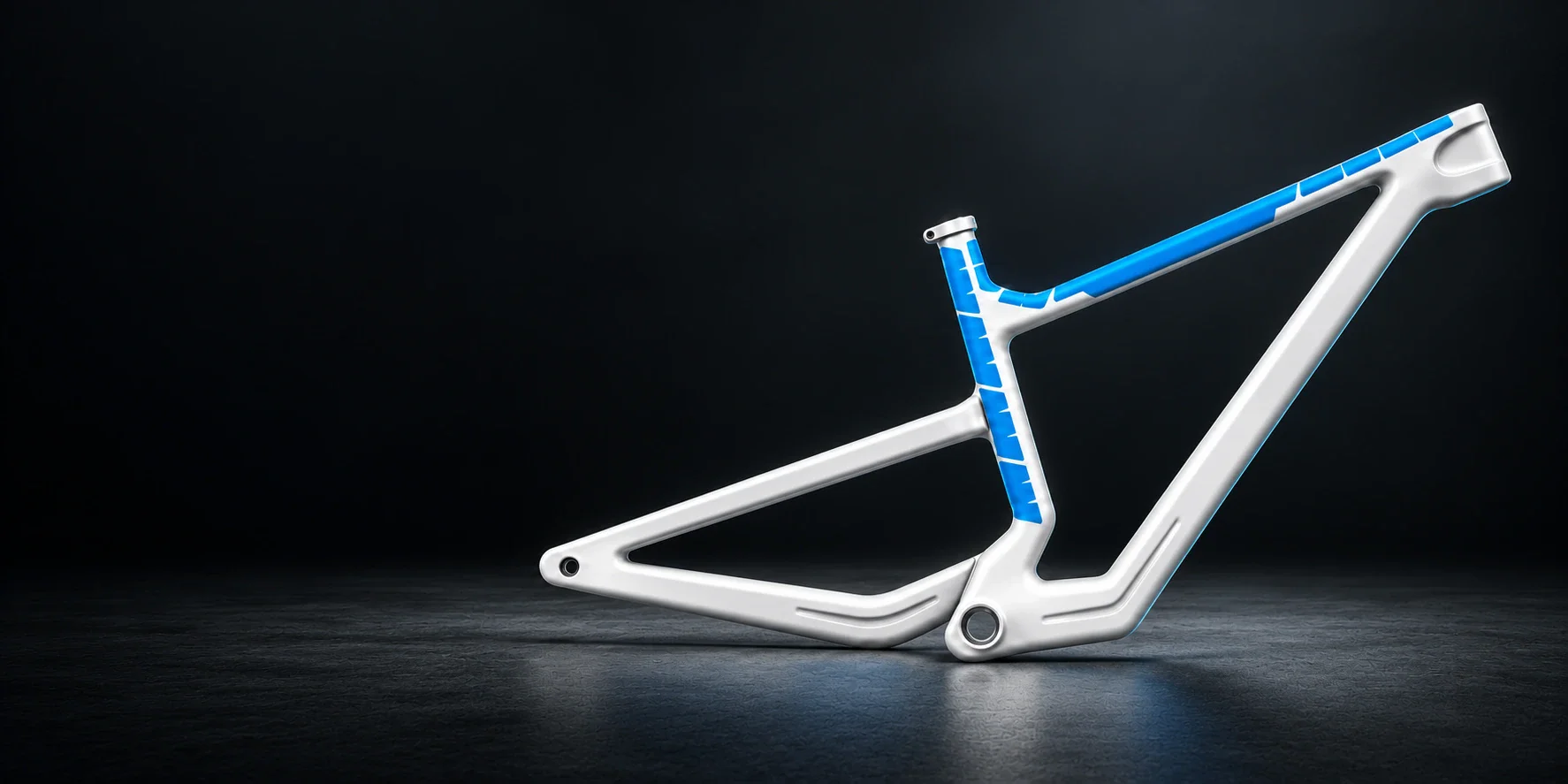 Studio illustration of S · Top tube with protection shown in blue