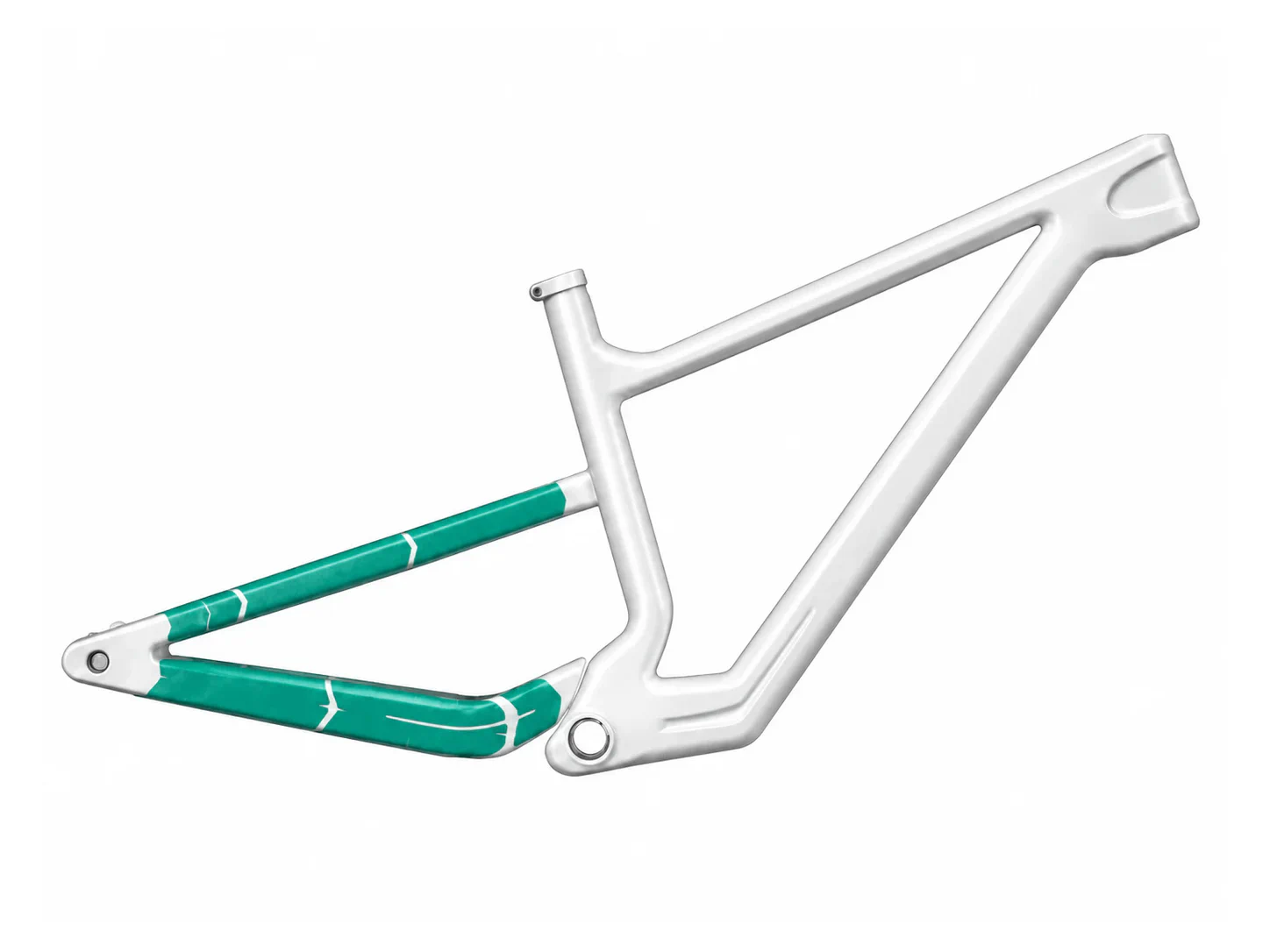 Schematic custom coverage in green: MTB · S · Rear triangle