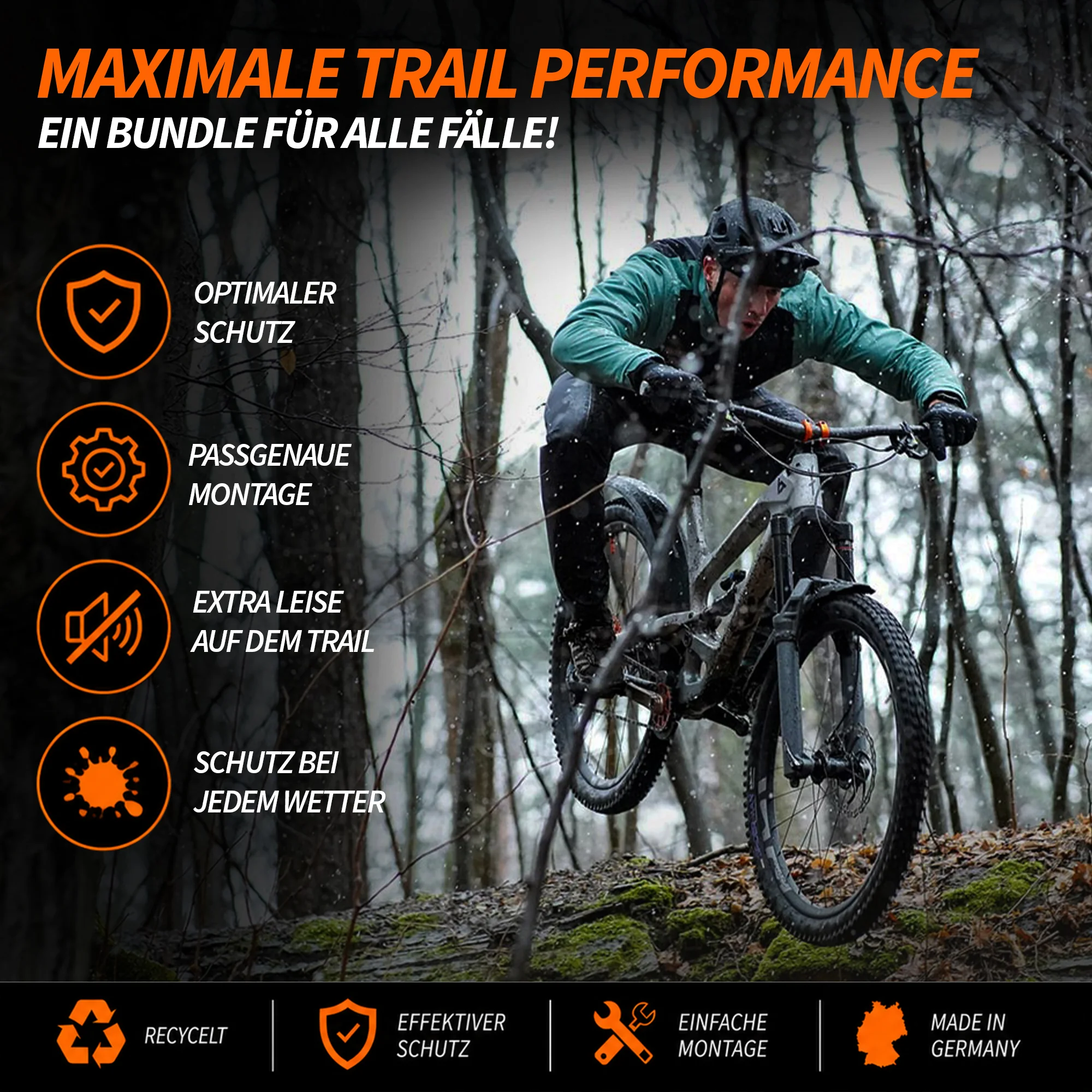Mudguards for MTB | M02 and MR02 Bundle | Unleazhed mudguards MTB
