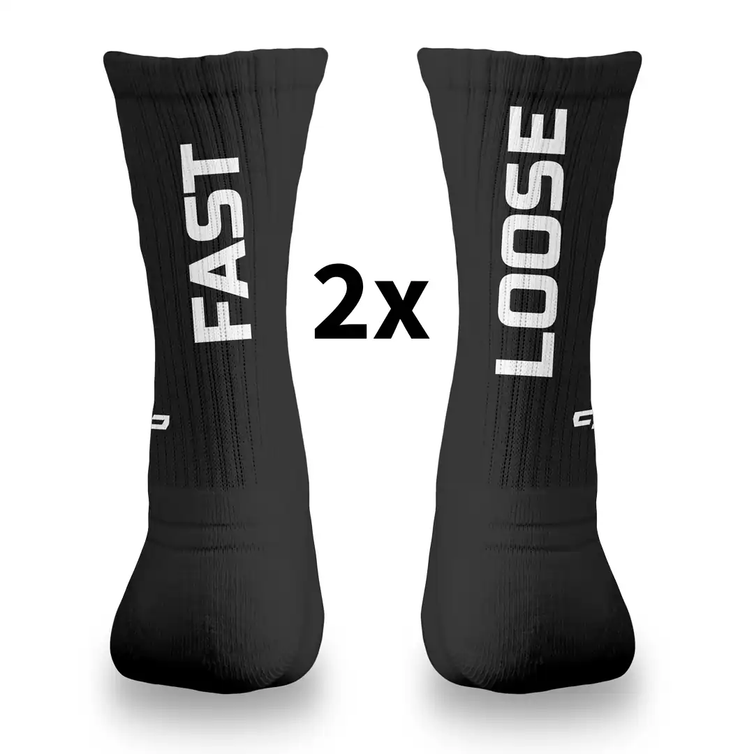 MTB Socks snazy white-red - Unleazhed 2
