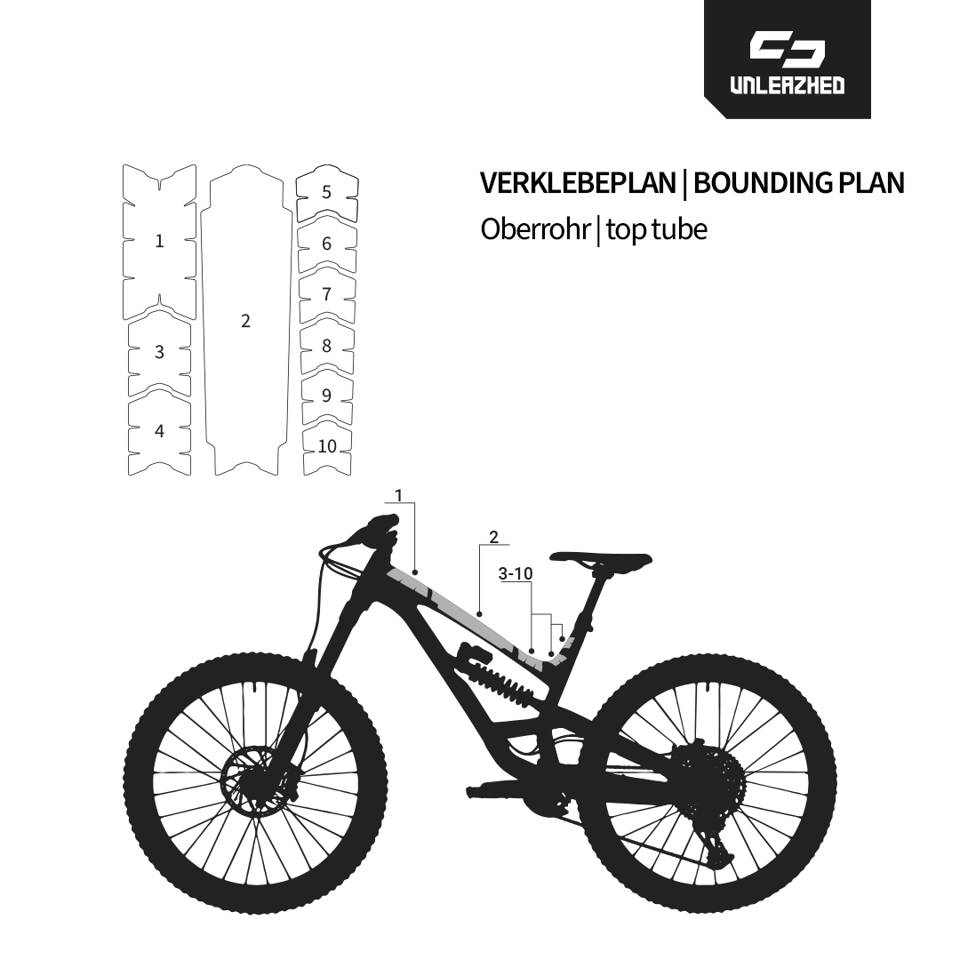 unleazhed - BP01 frame edition E-Bike Sons of Battery black matt S top tube
