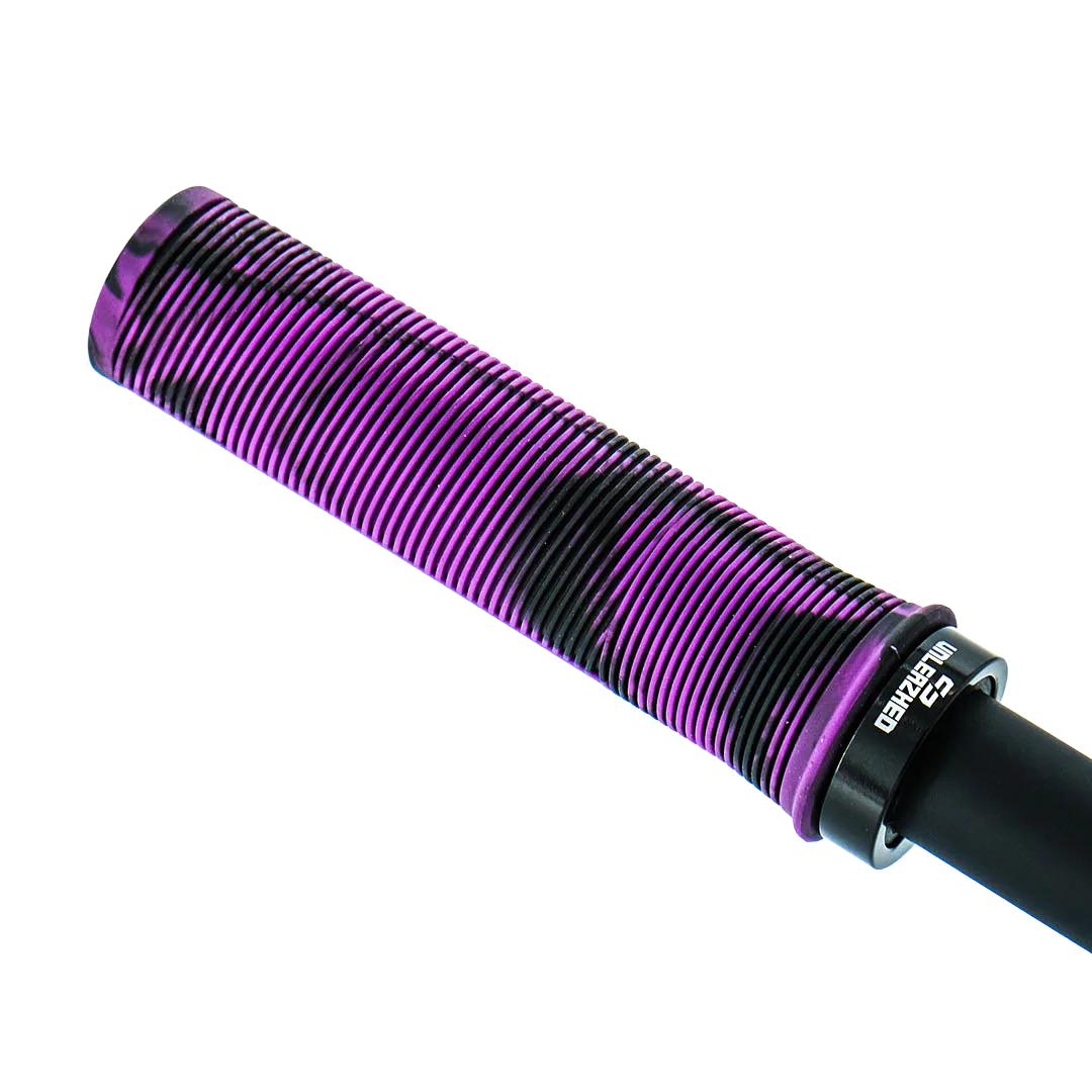 MTB Griffe G1 - purple/black - Unleazhed, Lenkergriff, Gummigriff, gerippt, lila-schwarz