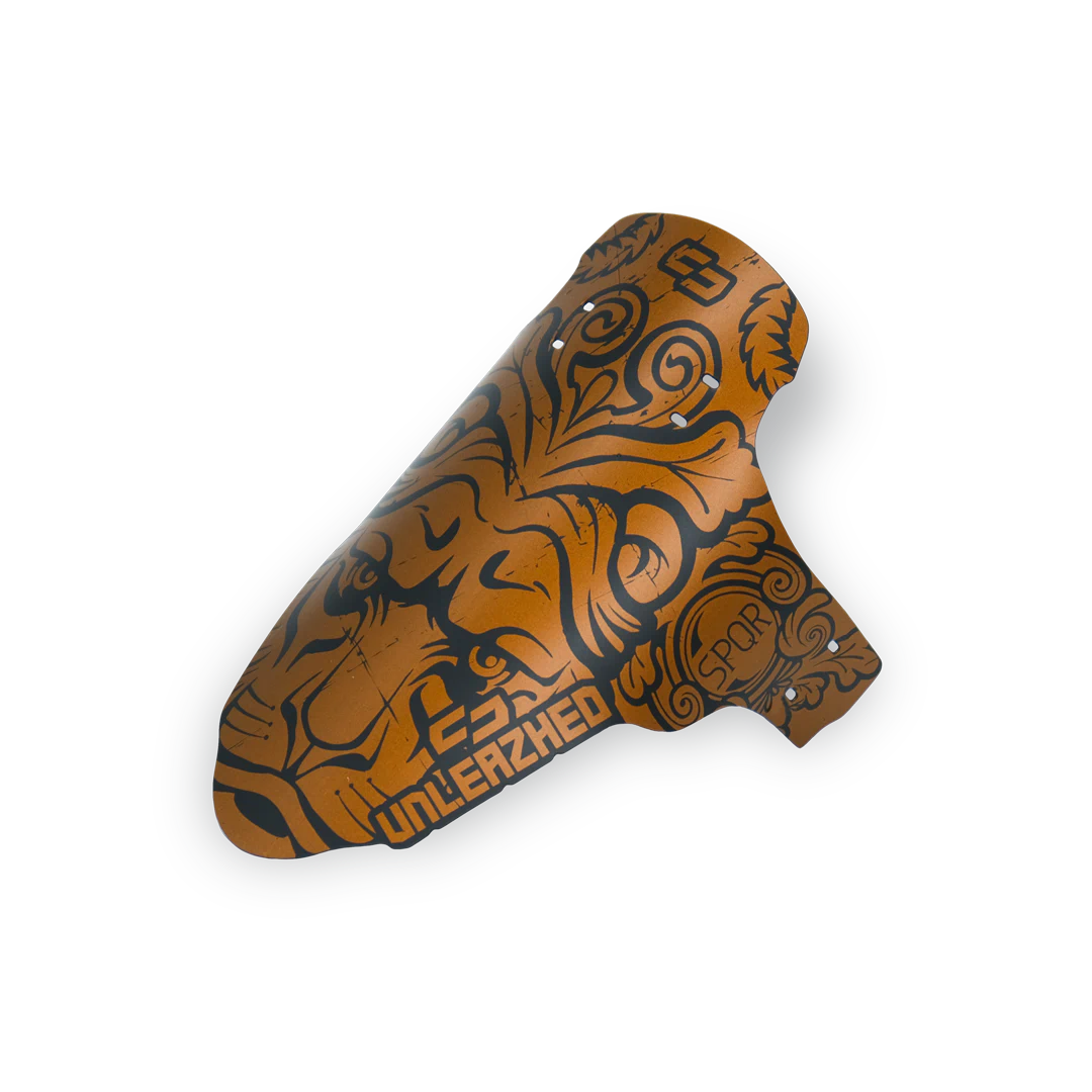unleazhed - M01 empire copper, Snowboard-Stomp-Pad, Antirutschpad, Gummi, Ornamentmuster, Braun-Schwarz