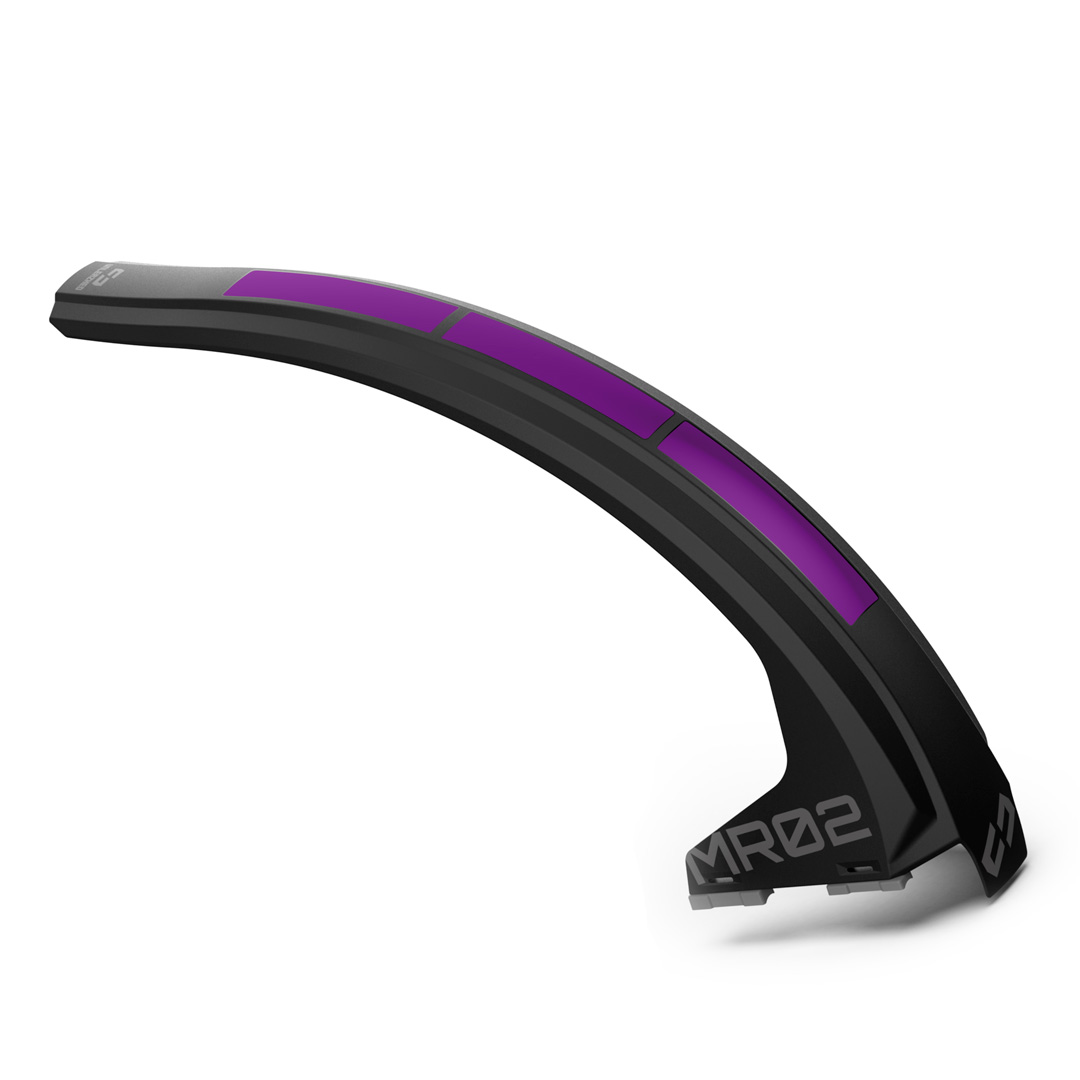 MR02 Rear wheel mudguard sticker purple - Unleazhed