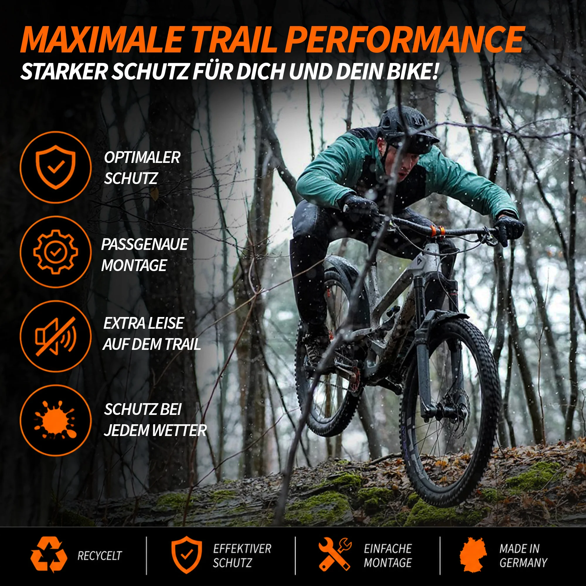 MTB rear mudguard MR02 - Unleazhed