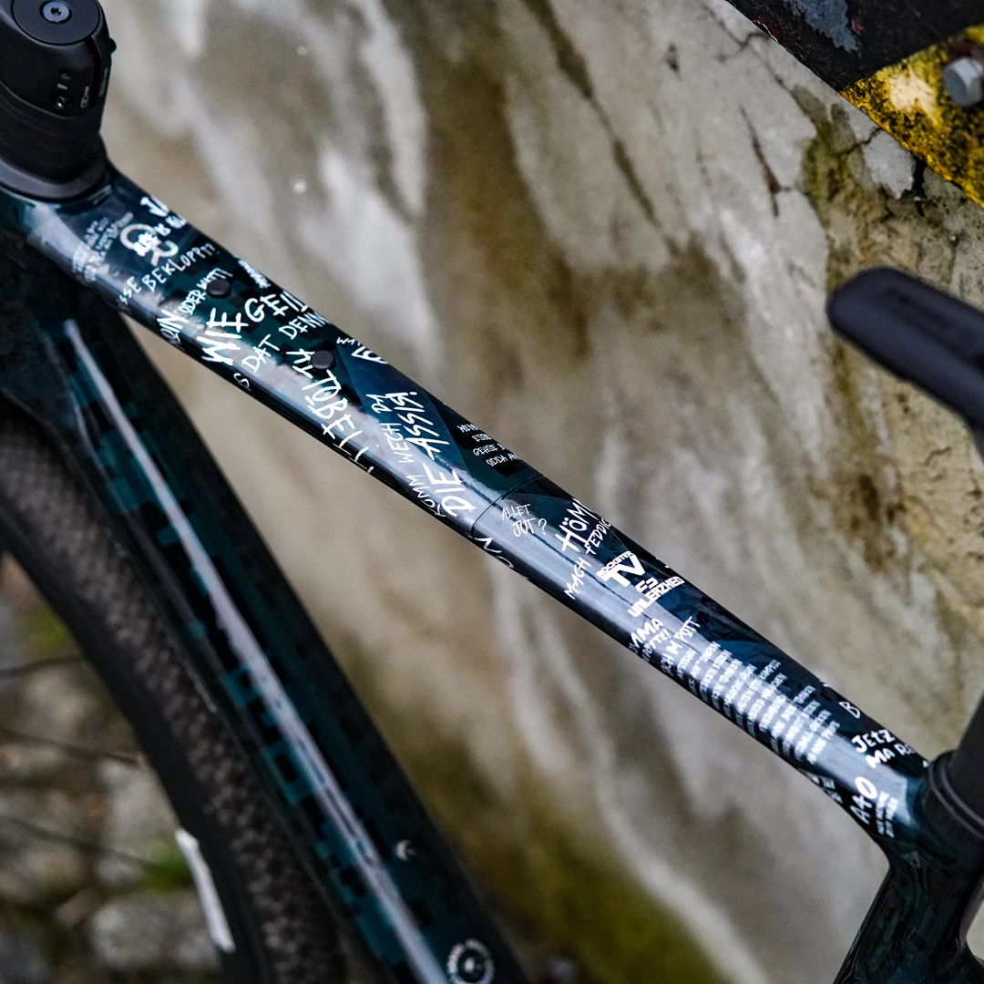 frame protection film Gravel Bike BPG01 Ruhrpott white - unleazhed matt