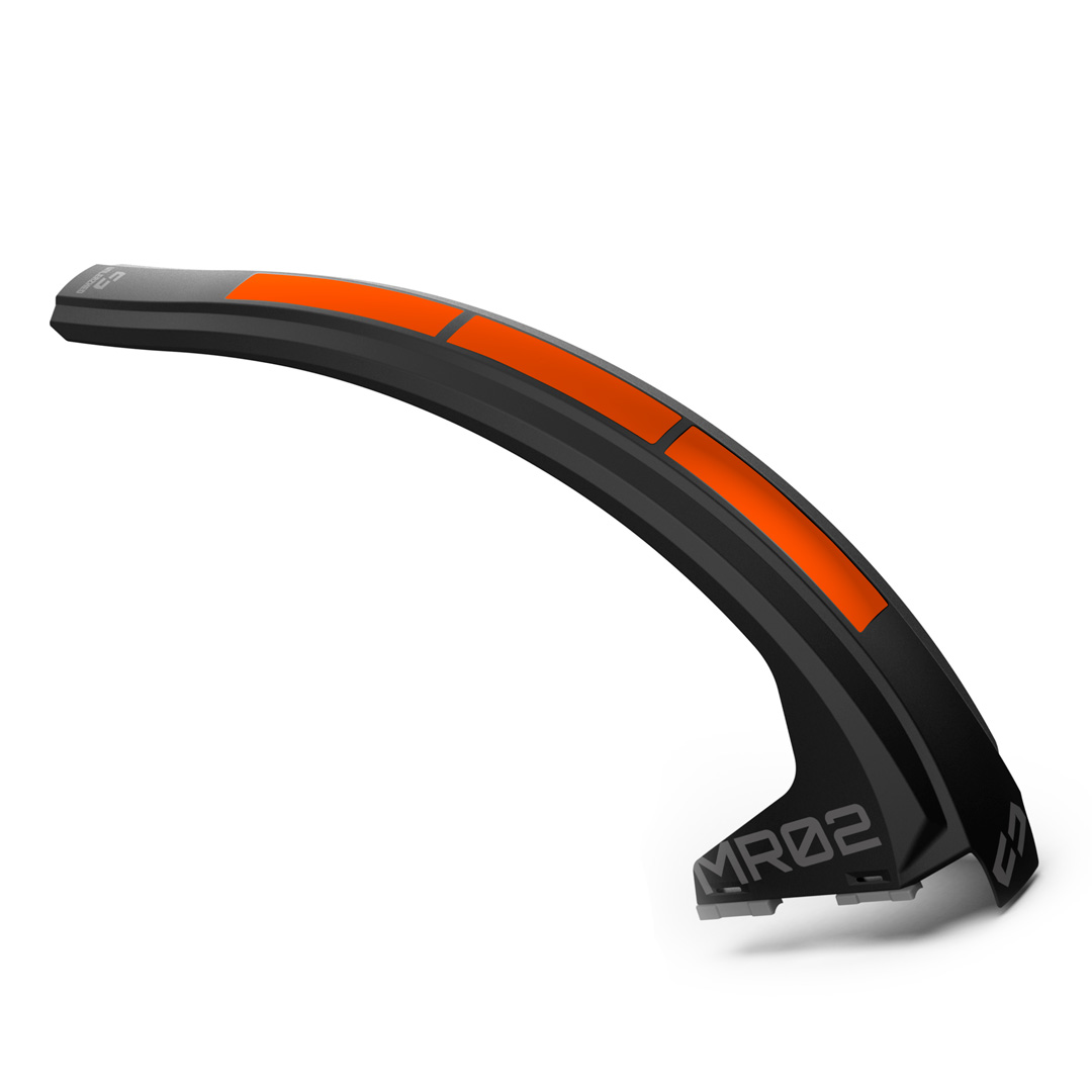 MR02 Hinterrad Mudguard Sticker orange - Unleazhed