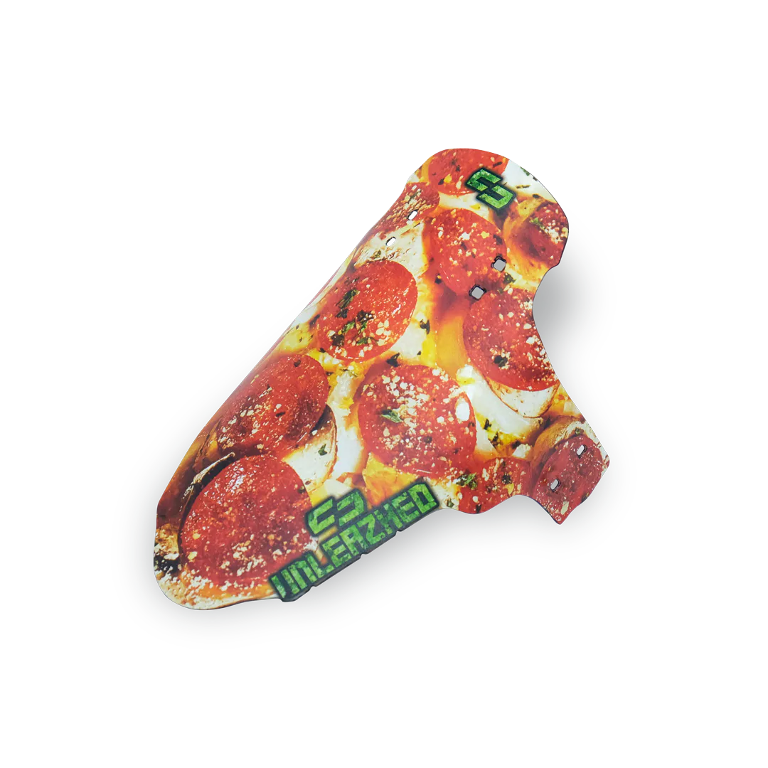 unleazhed - M01 alfonso, Gaming-Mauspad, Pizzamotiv, Pepperoni-Aufdruck, Schwarzer Rand