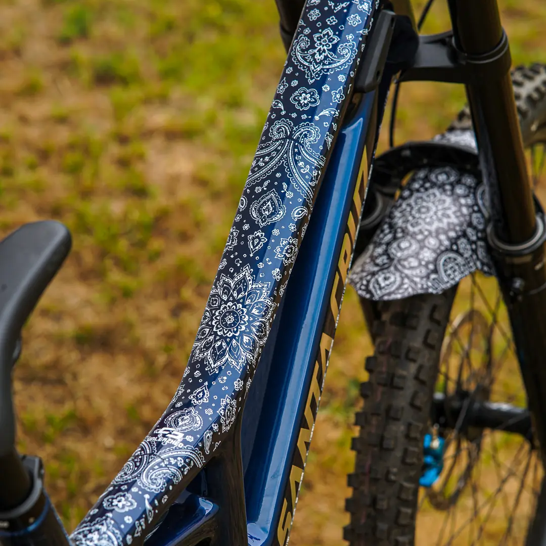 Frame Protection S Top Tube matt The Bandana white - unleazhed