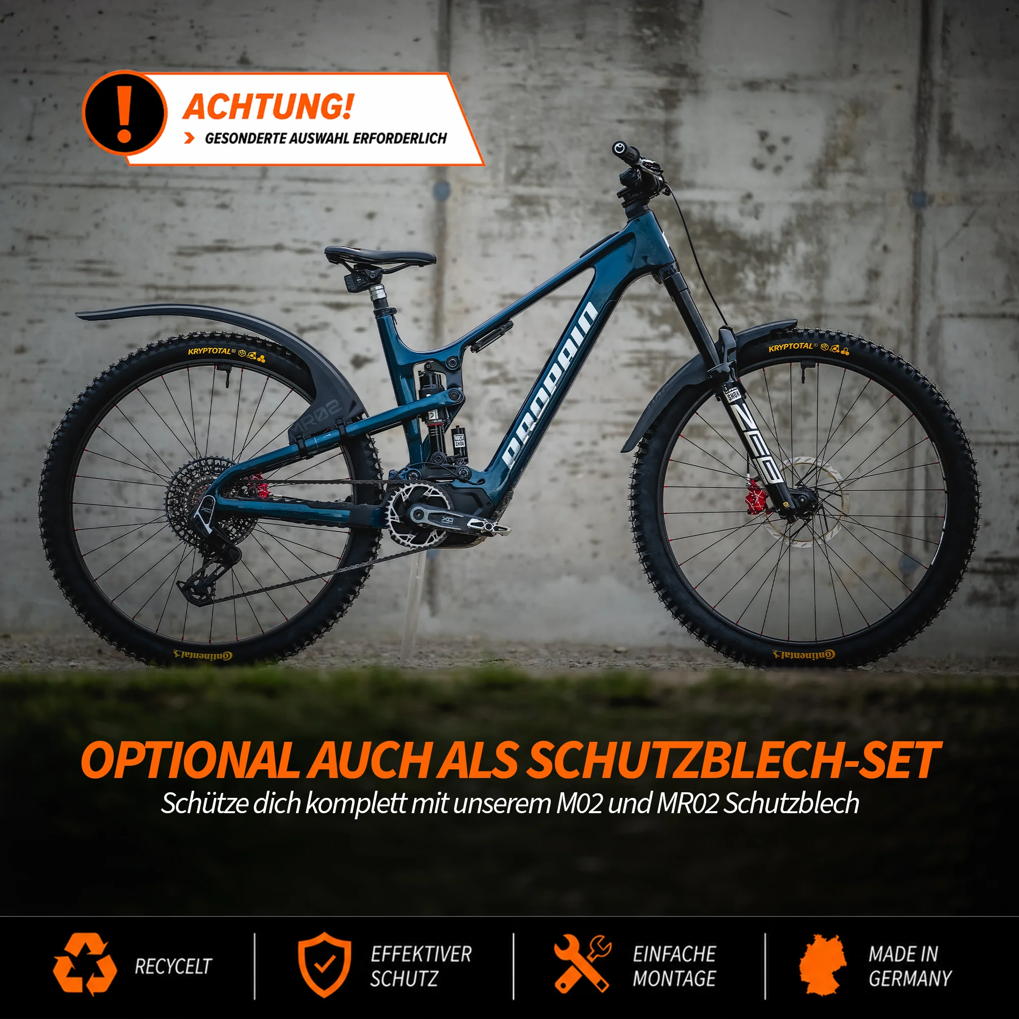 MTB rear mudguard MR02 - Unleazhed