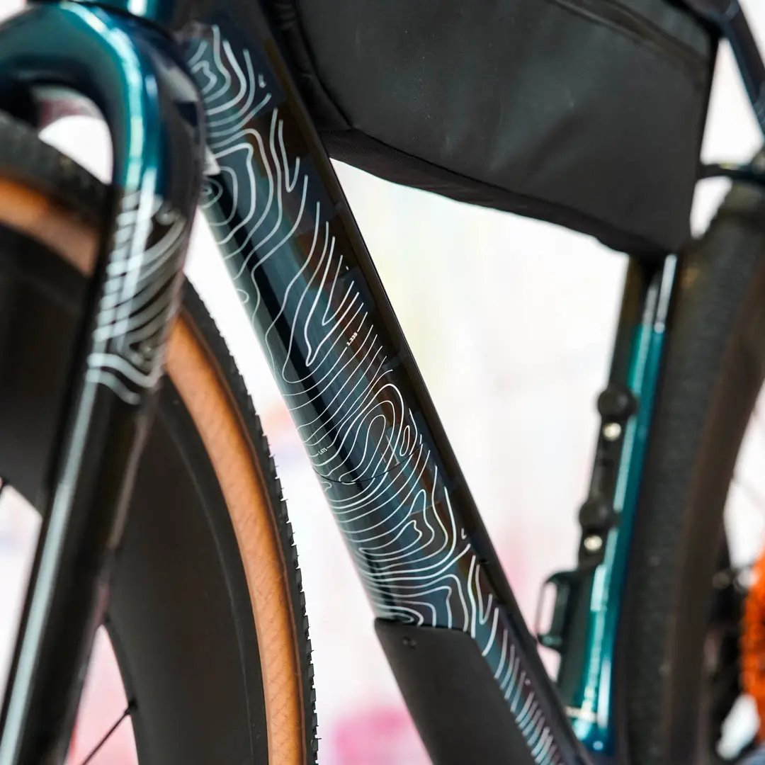 frame protection film Gravel Bike BPG01 Topolines white matt - unleazhed