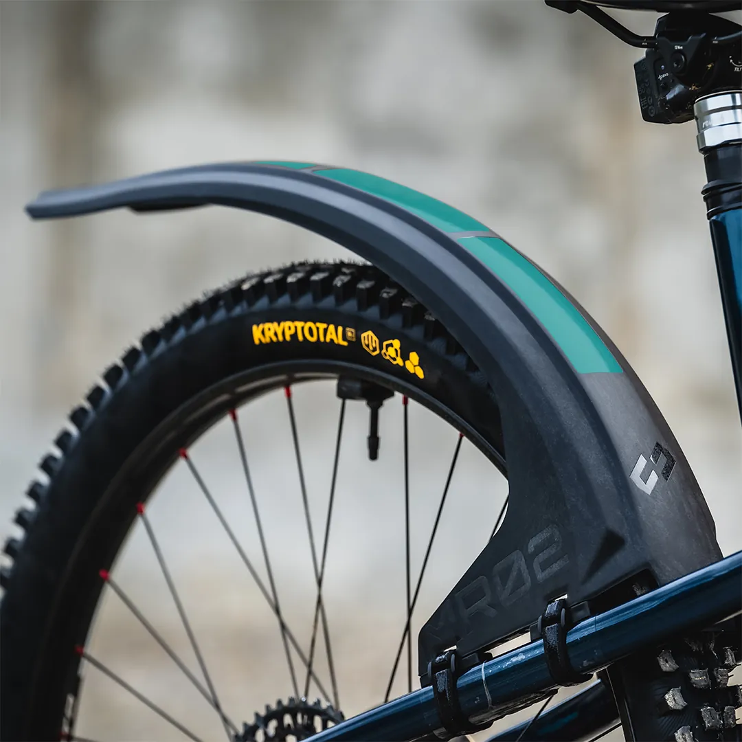 MR02 Rear wheel mudguard sticker blue - Unleazhed