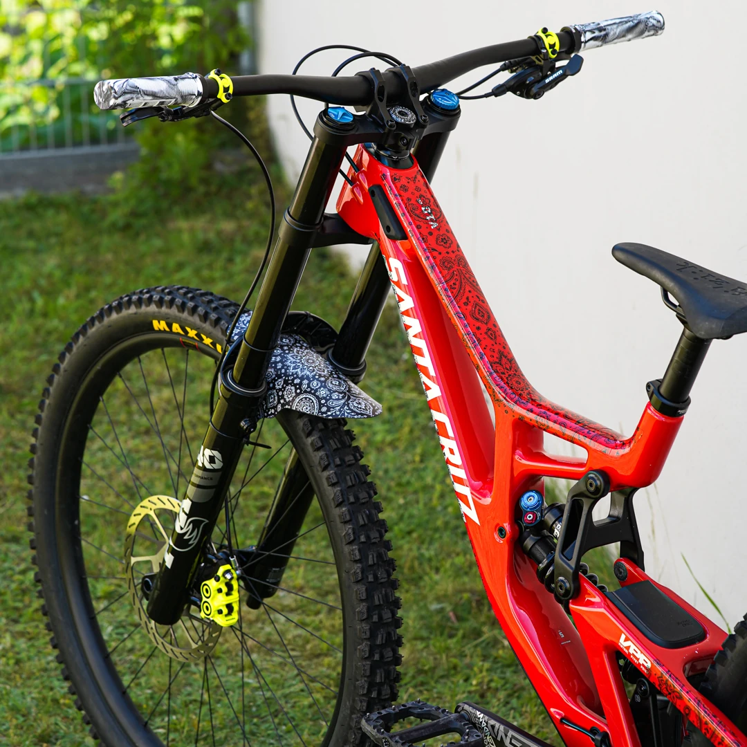 Frame Protection S Top Tube glossy The Bandana gray - unleazhed