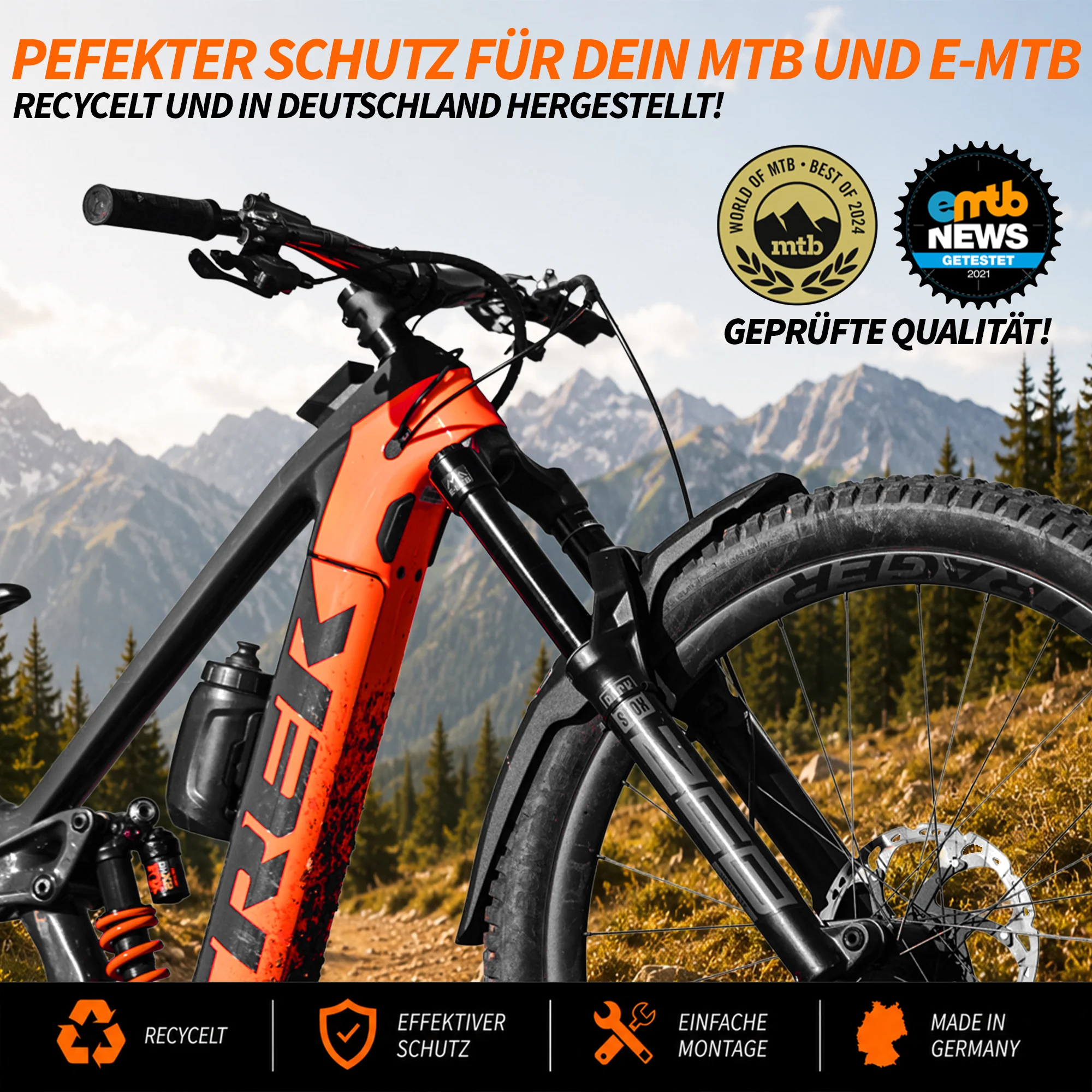 Mudguards for MTB | M02 and MR02 Bundle | Unleazhed mudguards MTB