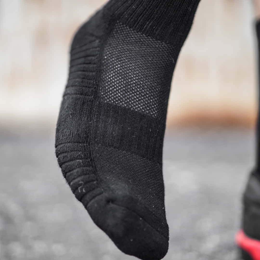 MTB Socken snazy 2 x black-red - Unleazhed