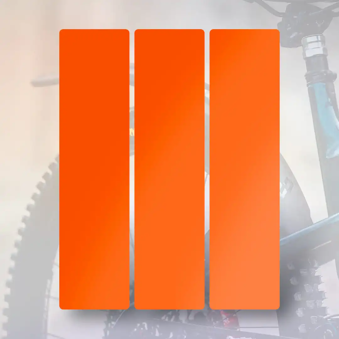 MR02 Rear wheel mudguard sticker orange - Unleazhed