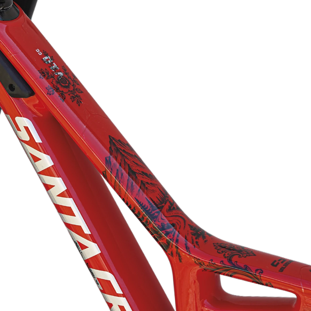 Frame Protection S Top Tube glossy Ceramic Woods gray - unleazhed