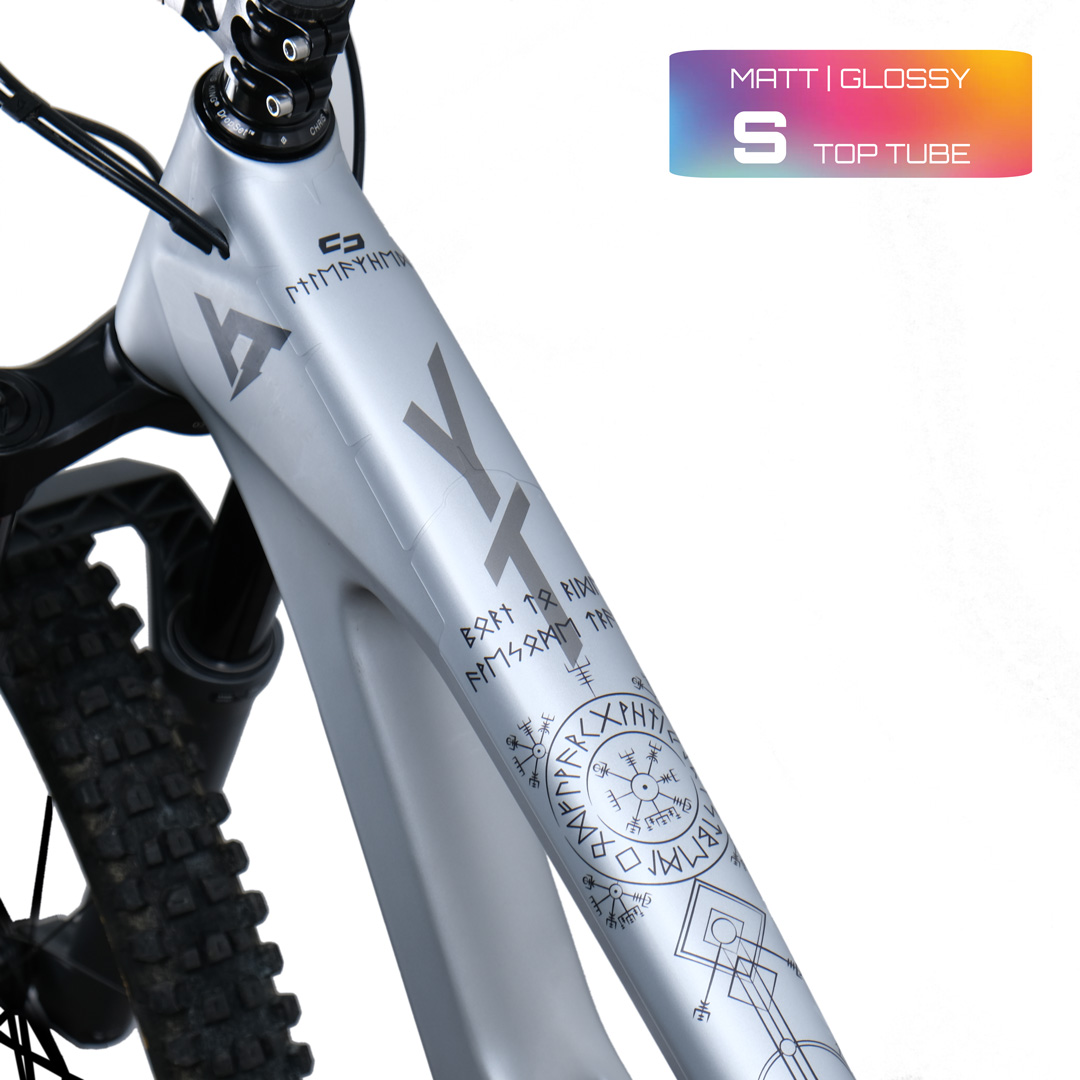 Frame Protection S top tube runes of shred black - unleazhed