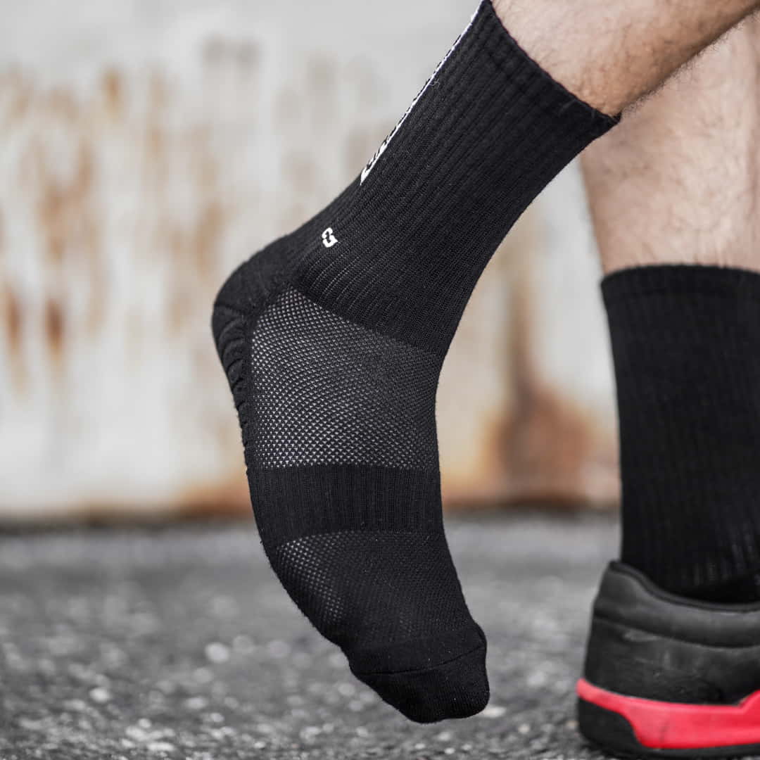 MTB Socken snazy 4 x black-white - Unleazhed