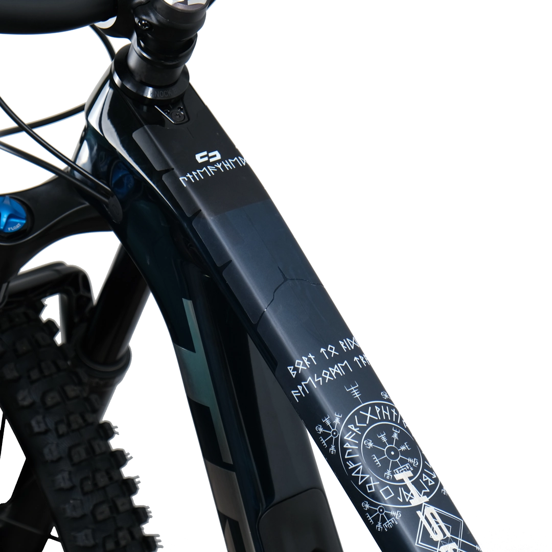 Frame Protection S top tube runes of shred white - unleazhed