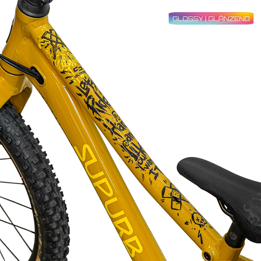 Kids frame protection foil Ride It black - unleazhed glossy