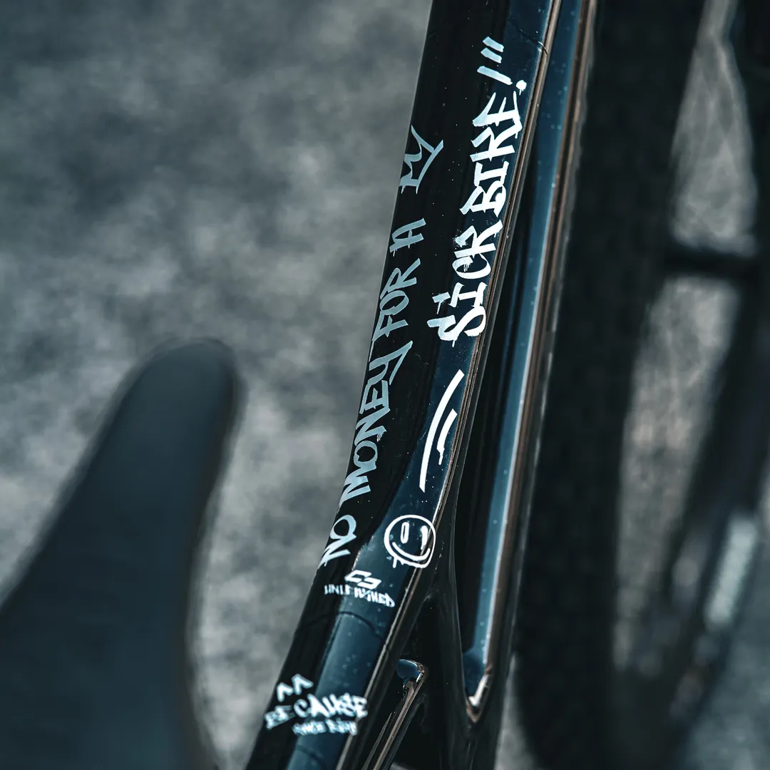 Frame protection S top tube Broken Dreams white - unleazhed matt