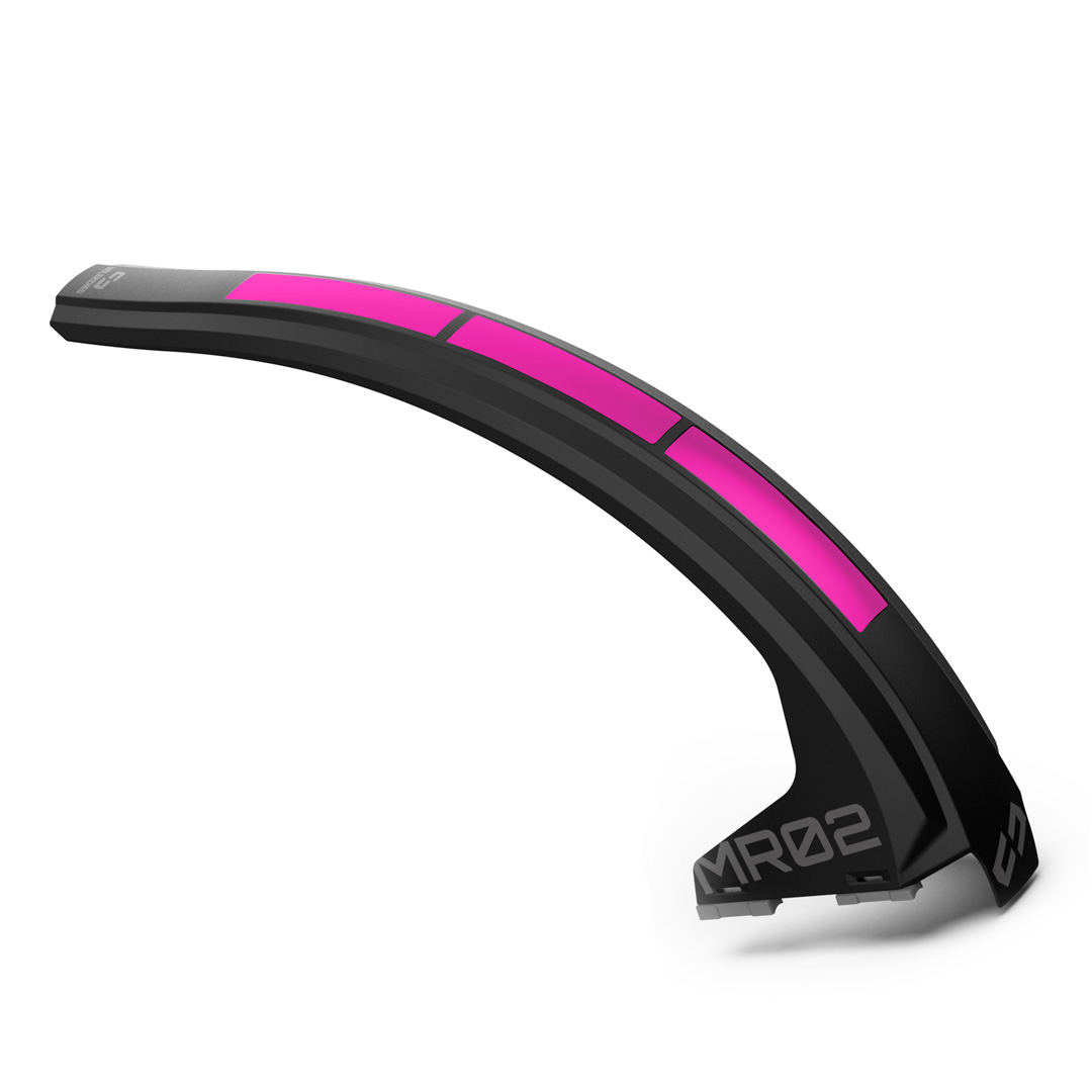 MR02 Rear wheel mudguard sticker pink - Unleazhed