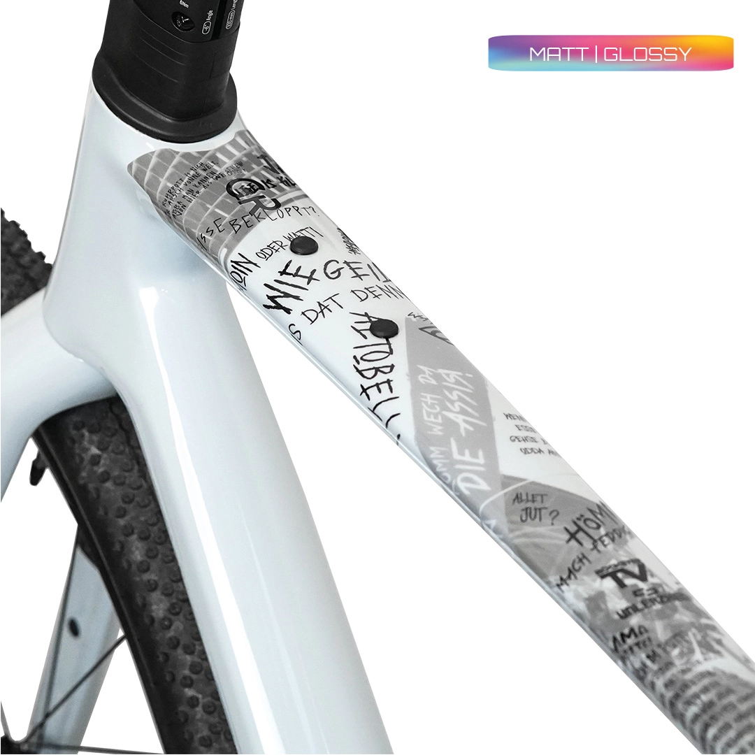 Rahmenschutzfolie Gravelbike BPG01 Ruhrpott black - unleazhed