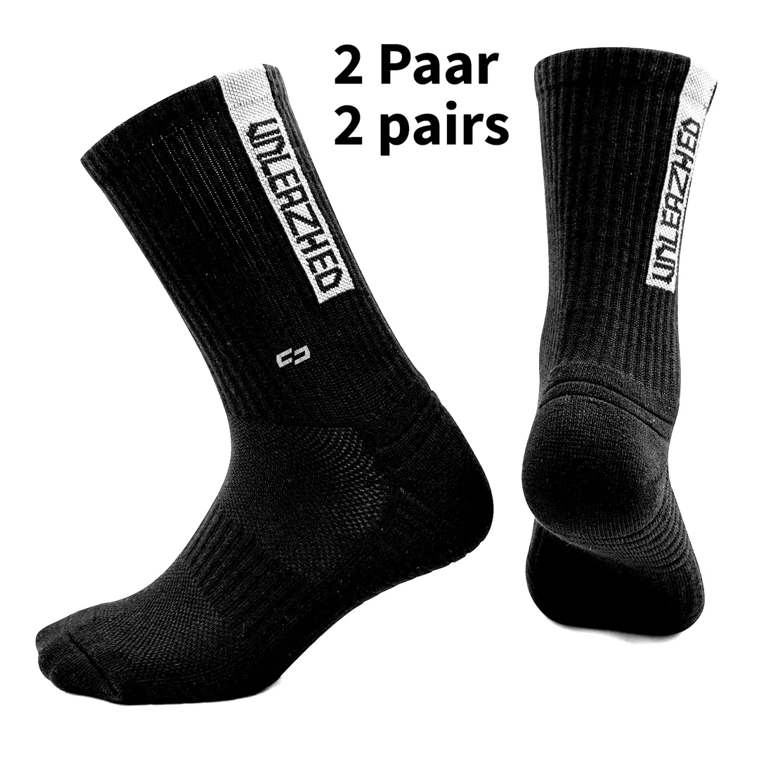 MTB Socks snazy 2 x black-white - Unleazhed