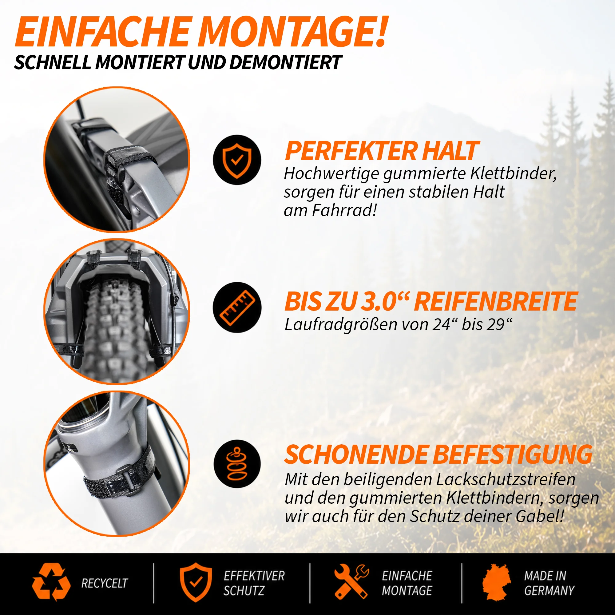 Mudguards for MTB | M02 and MR02 Bundle | Unleazhed mudguards MTB