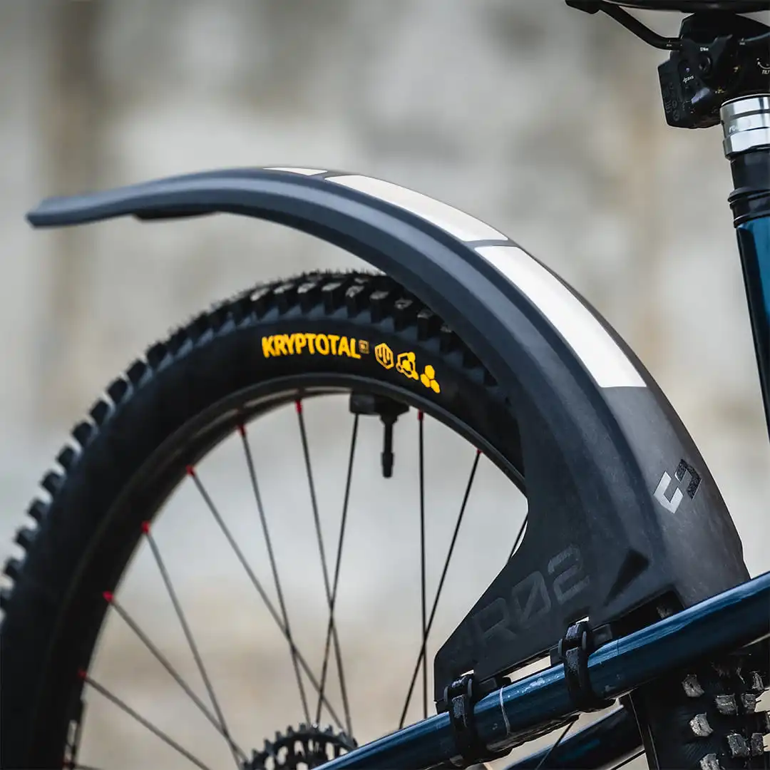 MR02 Rear wheel mudguard sticker white - Unleazhed