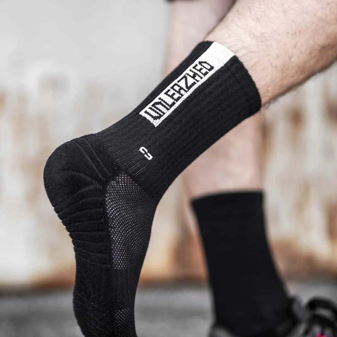 MTB Socks snazy 2 x black-white - Unleazhed