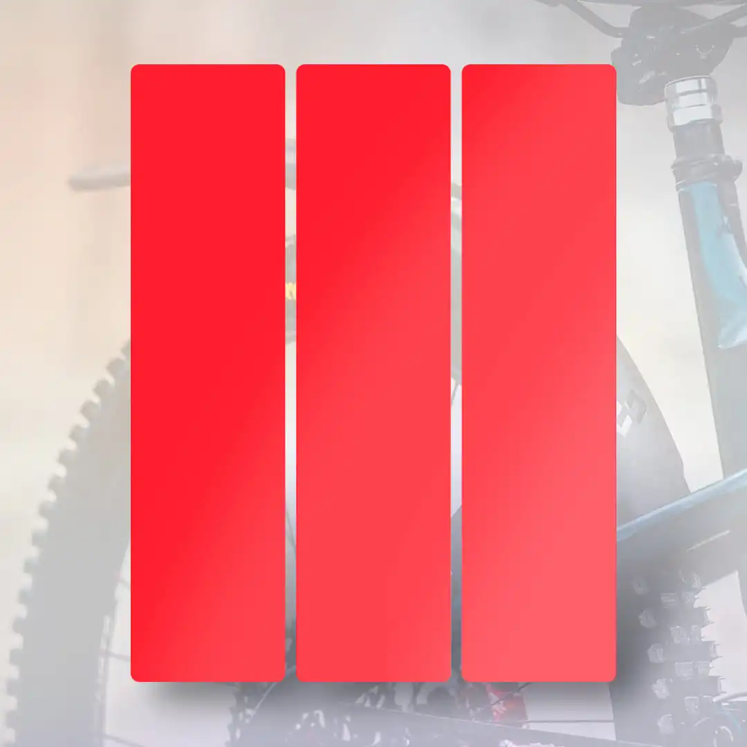 MR02 Rear wheel mudguard sticker red - Unleazhed