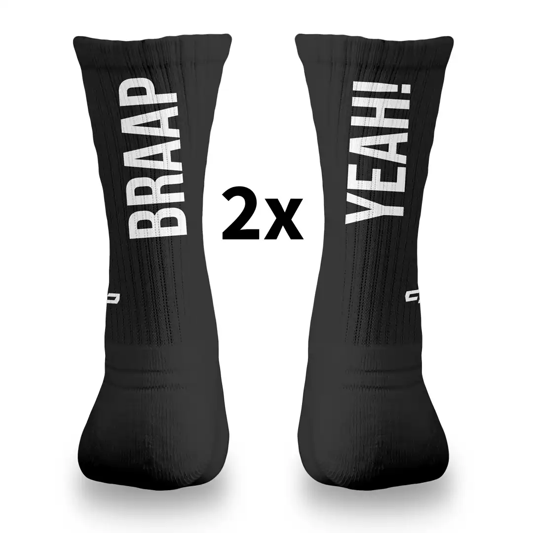 MTB Socks snazy white-red - Unleazhed 2