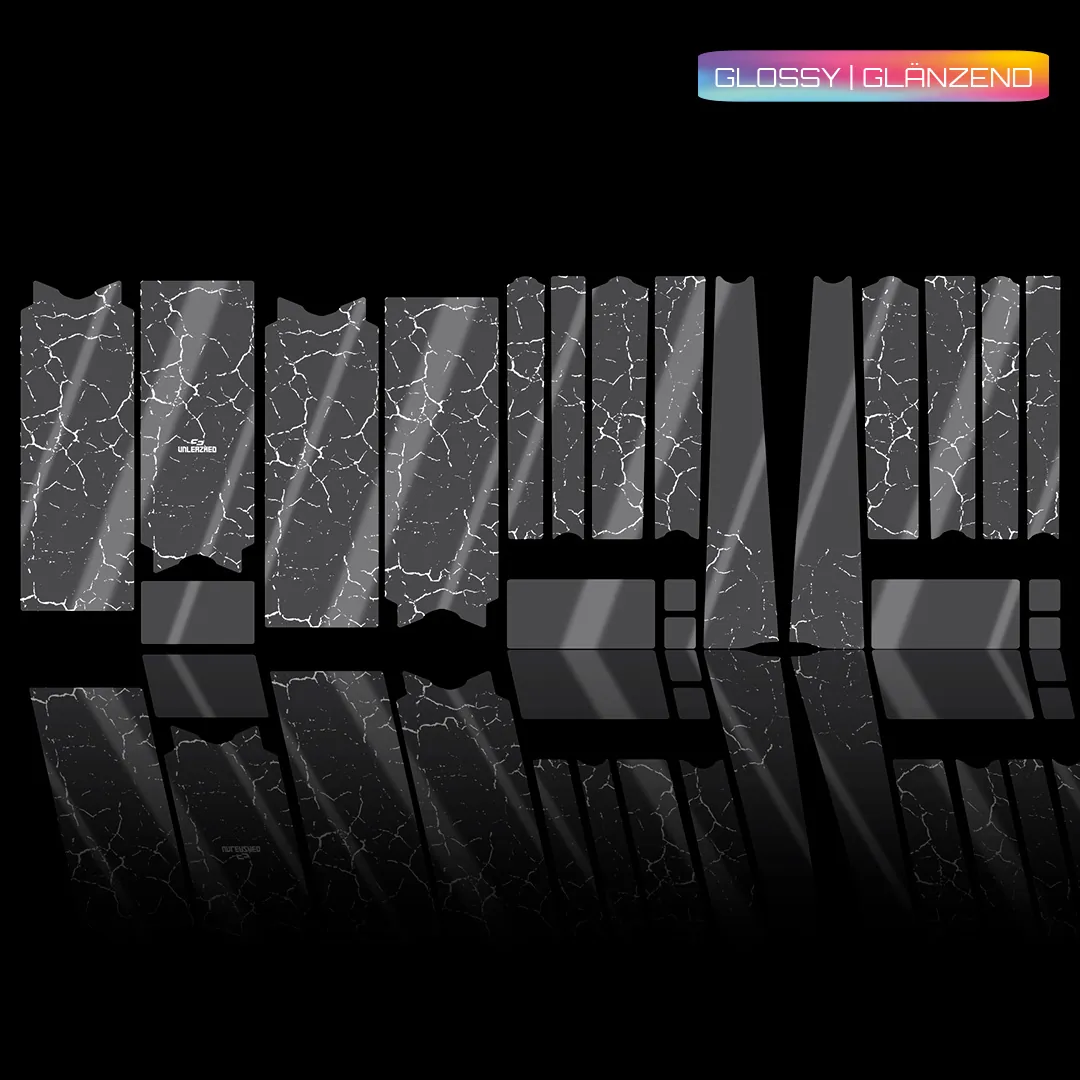 frame protection film Gravel Bike BPG01 Fragment white glossy - unleazhed