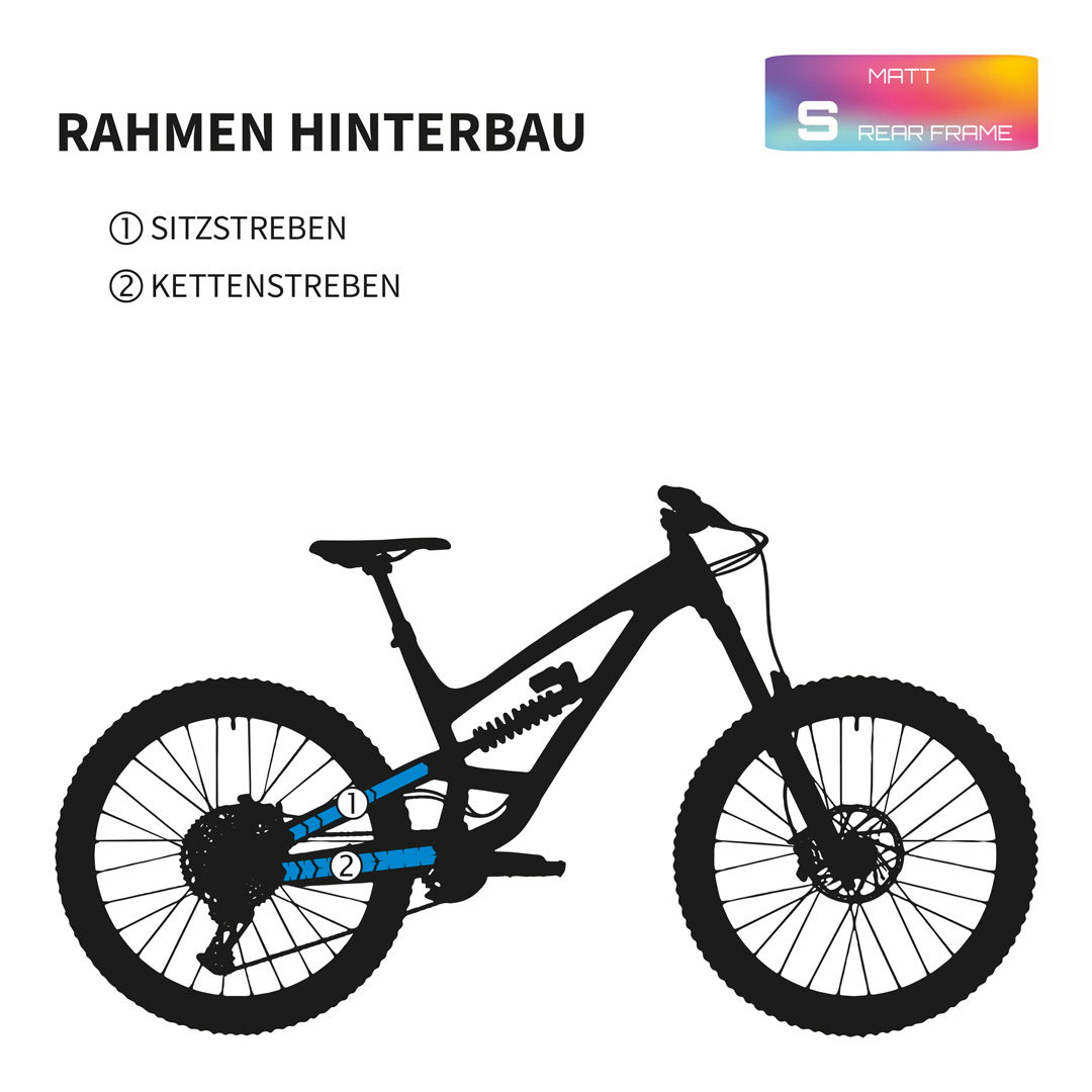 Custom frame protector MTB S rear - matt - Unleazhed
