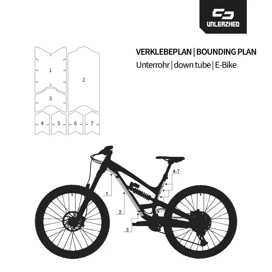 Frame Protection S matt down tube E-Frame clear - unleazhed