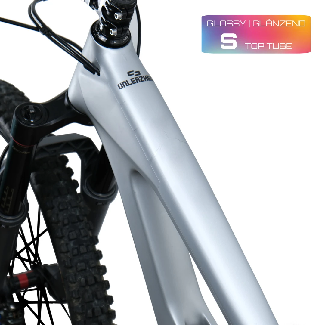 Frame Protection S glossy top tube clear - unleazhed