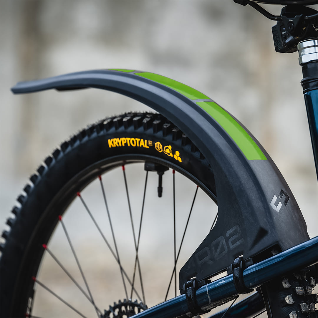 MR02 Rear wheel mudguard sticker green - Unleazhed