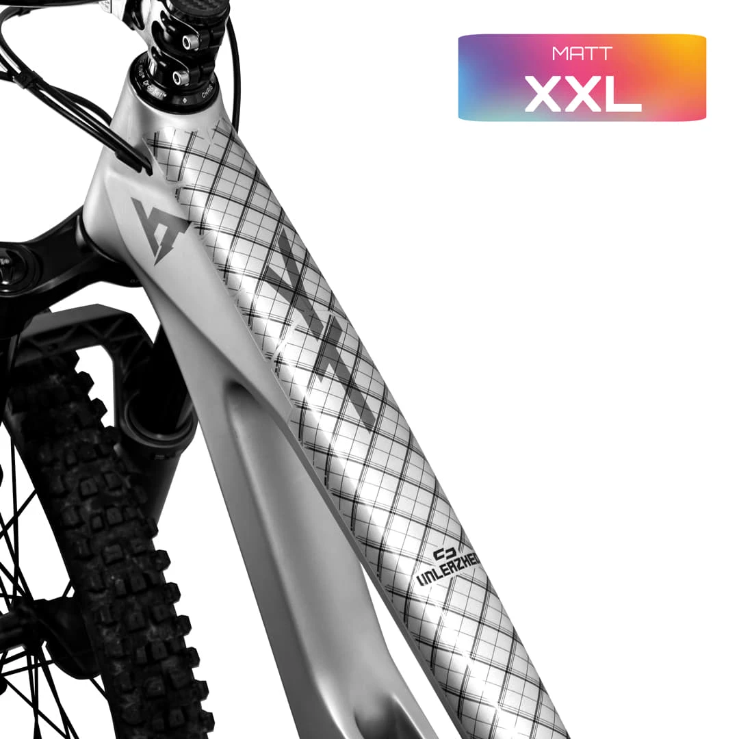 Rahmenschutzfolie XXL matt Karo black - unleazhed