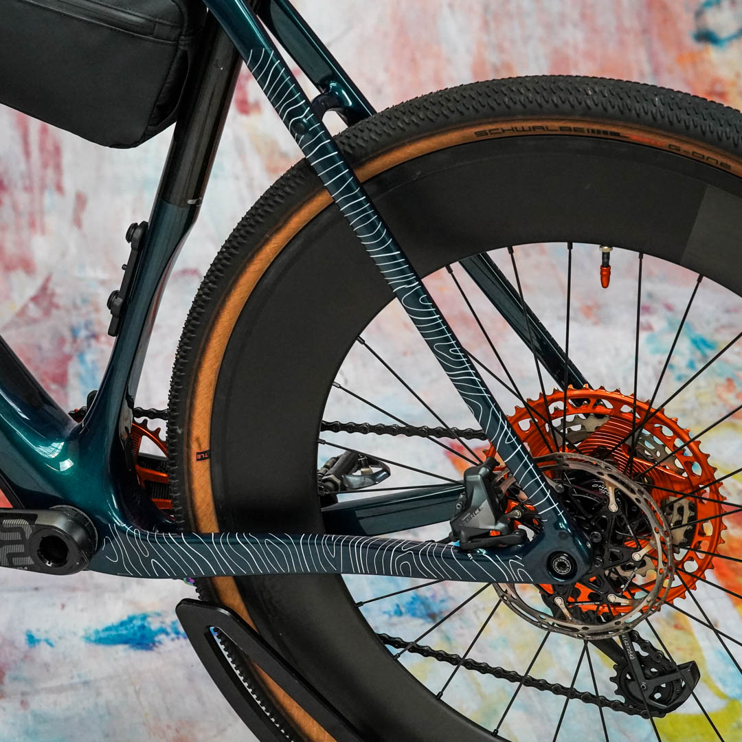 frame protection film Gravel Bike BPG01 Topolines white matt - unleazhed