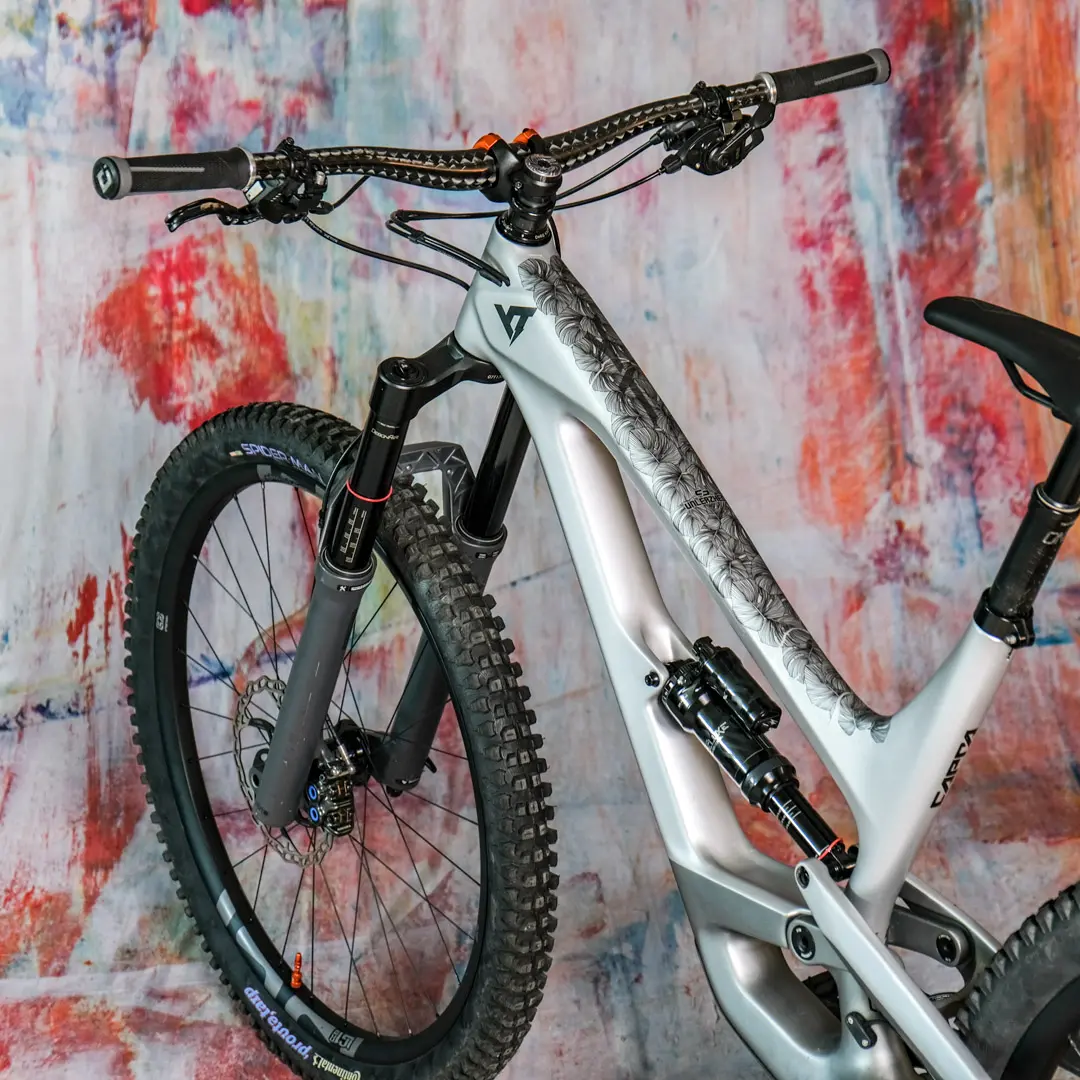 Frame Protection  S matt Top Tube Monstera black - unleazhed