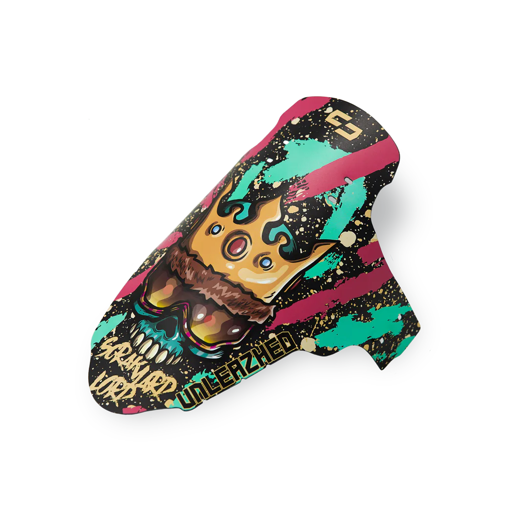 unleazhed - M01 Scrap Yard Lord Color, Gaming-Mauspad, schwarz, buntes Motiv, Totenkopf-Design, rutschfeste Unterseite