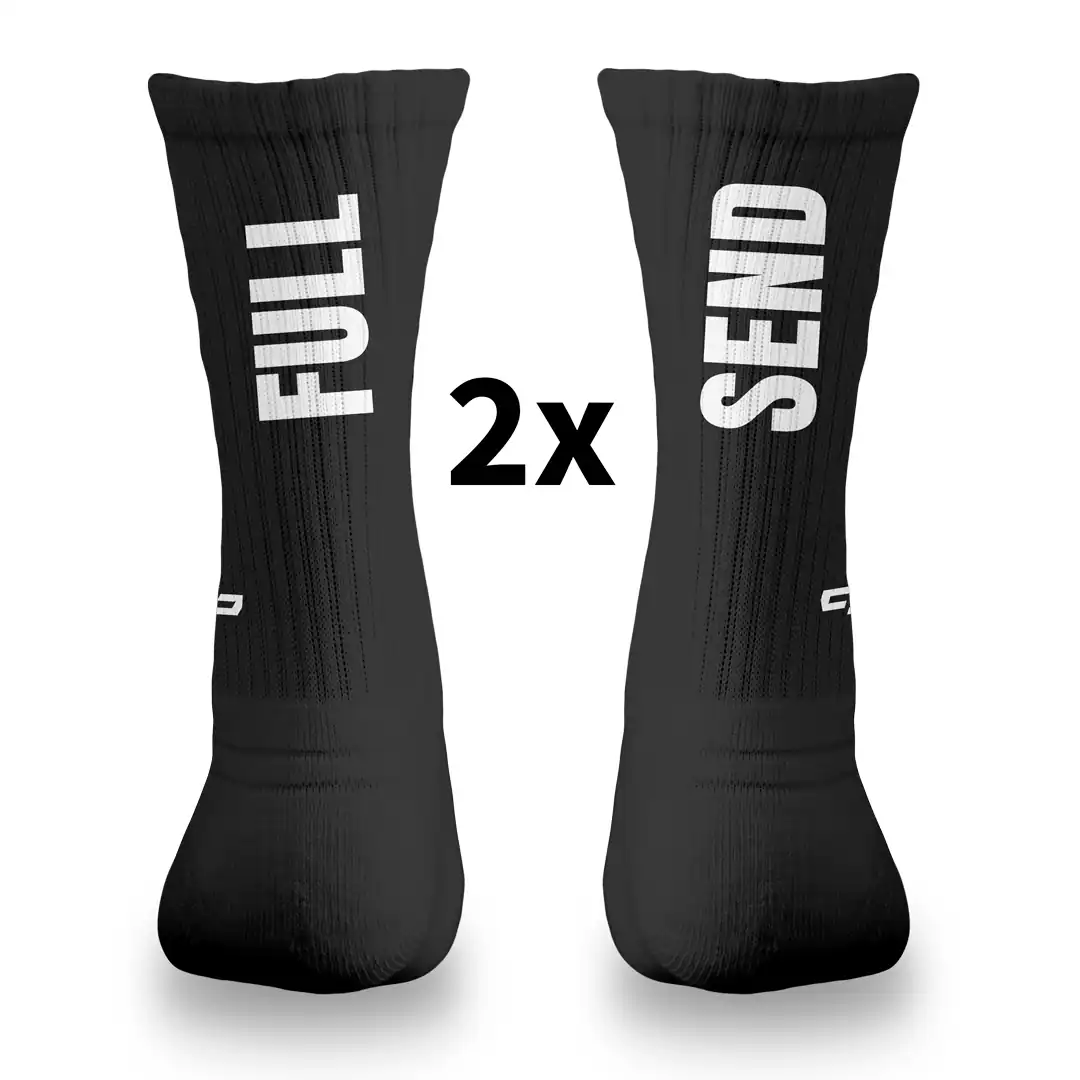 MTB Socks snazy white-red - Unleazhed 2