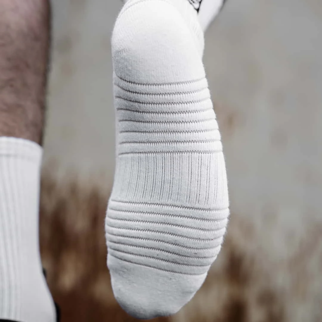 MTB Socks snazy 4 x white-black - Unleazhed