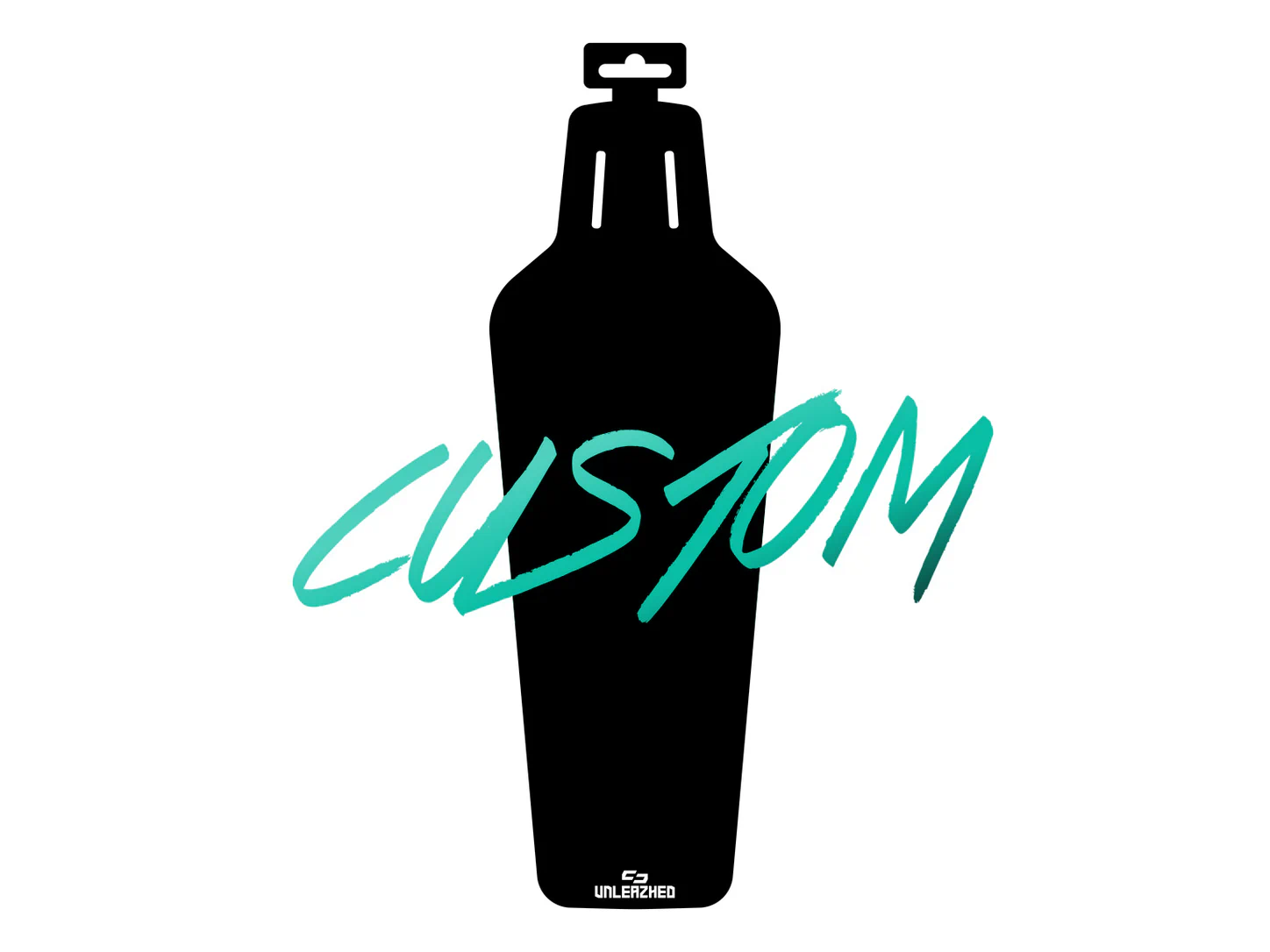 Custom mudguard MR01 with green CUSTOM sample artwork